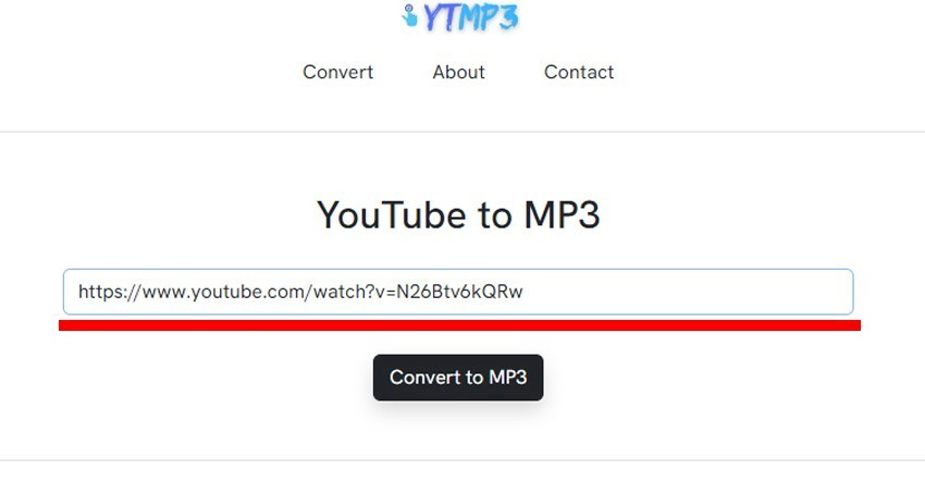 Paste Youtube video url in the search field